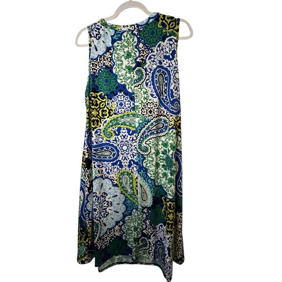NWT ALYX BLue and Green Paisley Dress - Size 1X - Picture 4 of 14